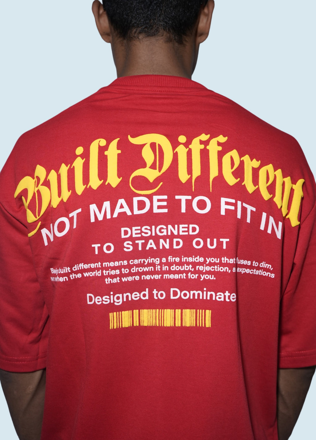 Built Different Oversized T-Shirt – Red