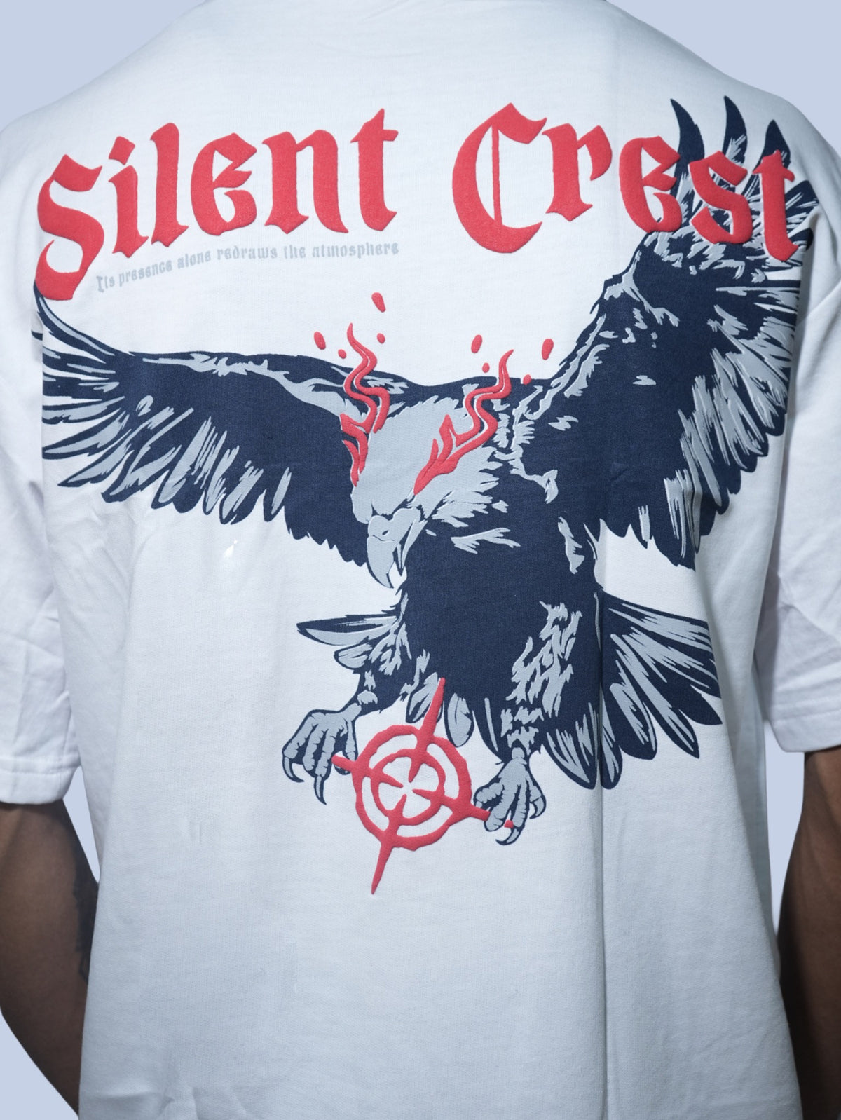Silent Crest Oversized T-Shirt - WHITE