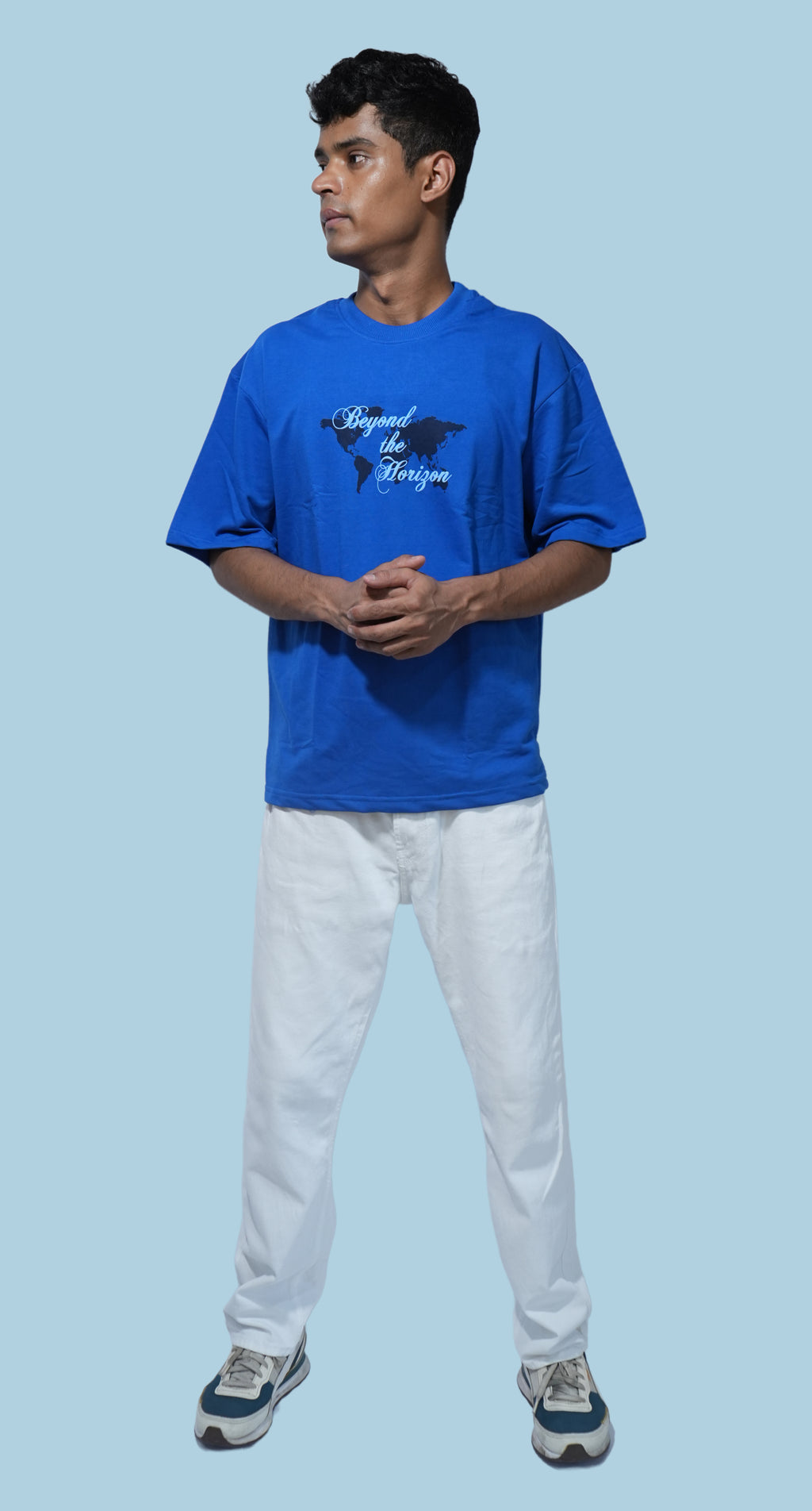 Beyond The Horizon Oversized T-Shirt – Royal Blue