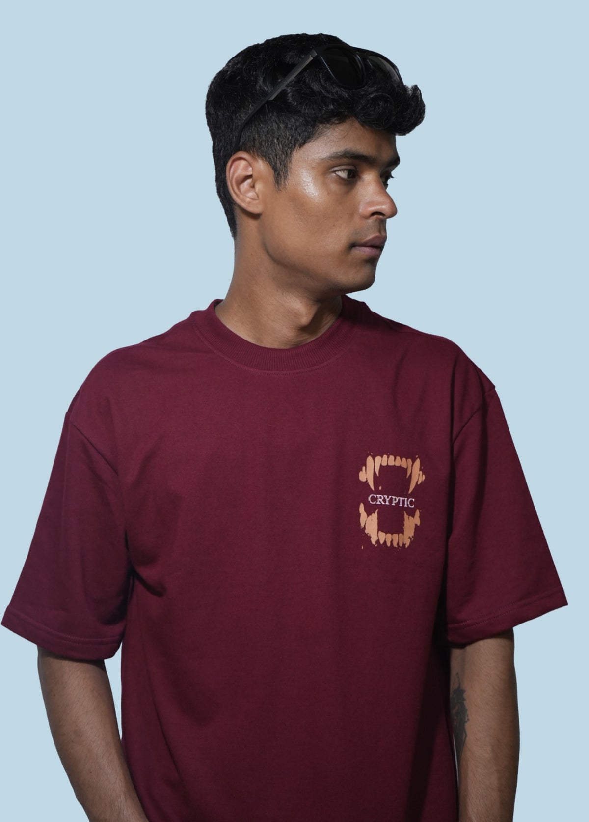 HEMLOCK OVERSIZED T-SHIRT - Maroon