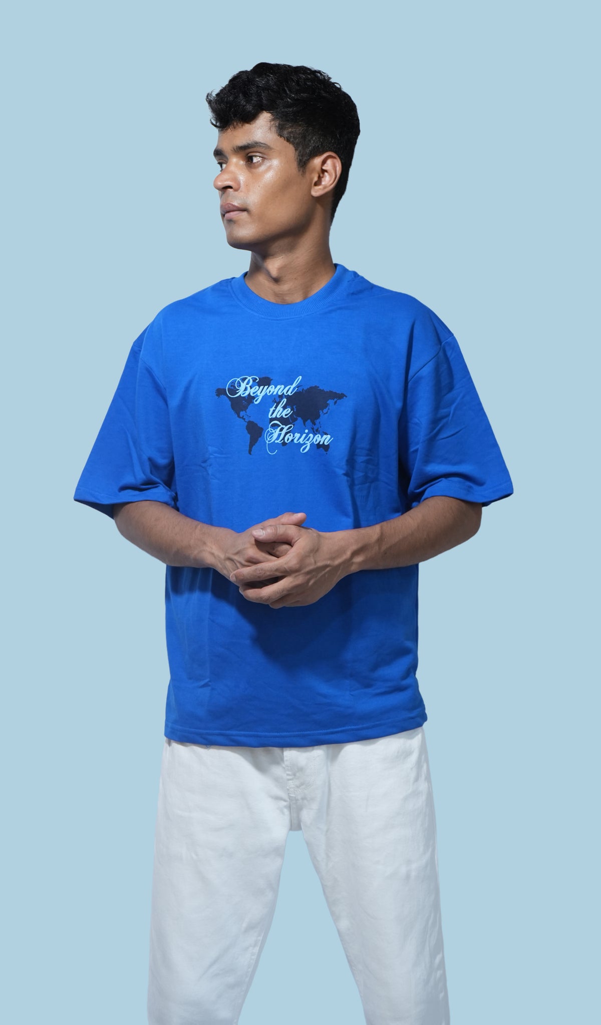 Beyond The Horizon Oversized T-Shirt – Royal Blue