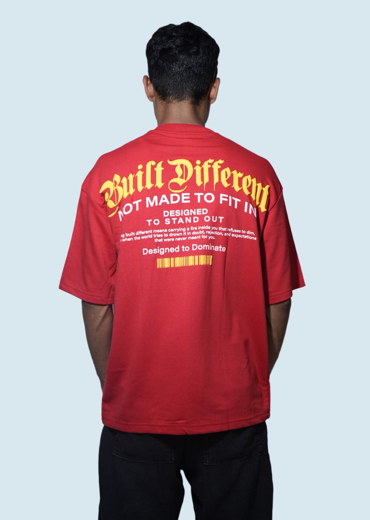 Built Different Oversized T-Shirt – Red