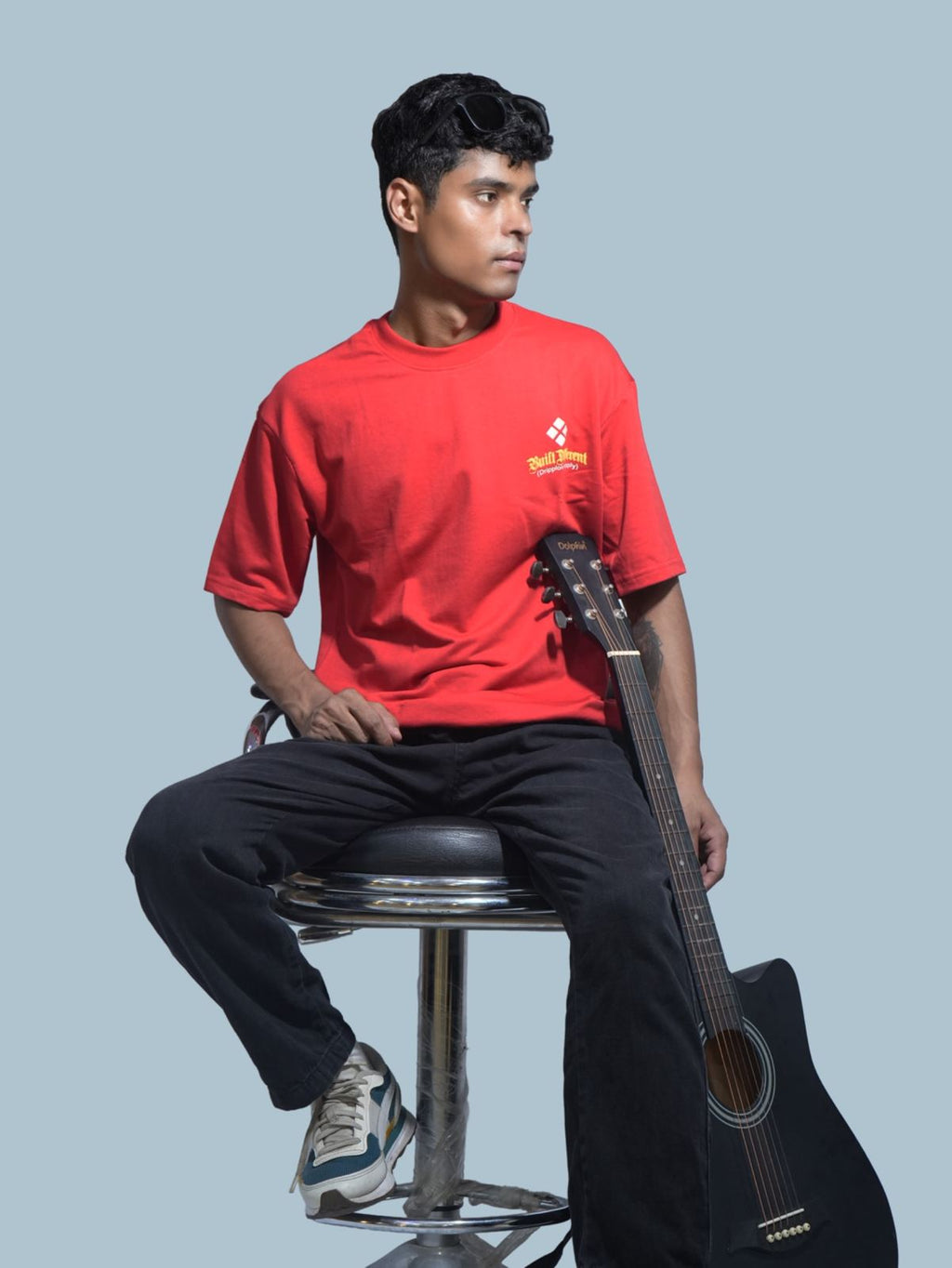 Built Different Oversized T-Shirt – Red