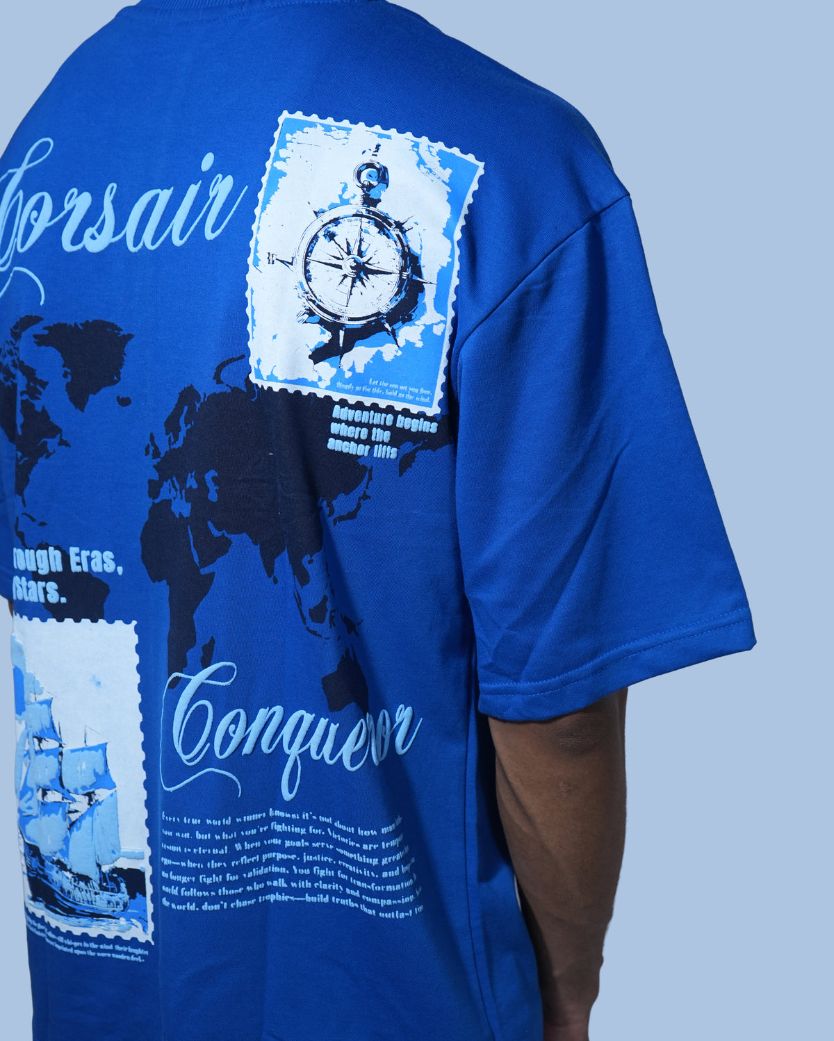 Beyond The Horizon Oversized T-Shirt – Royal Blue