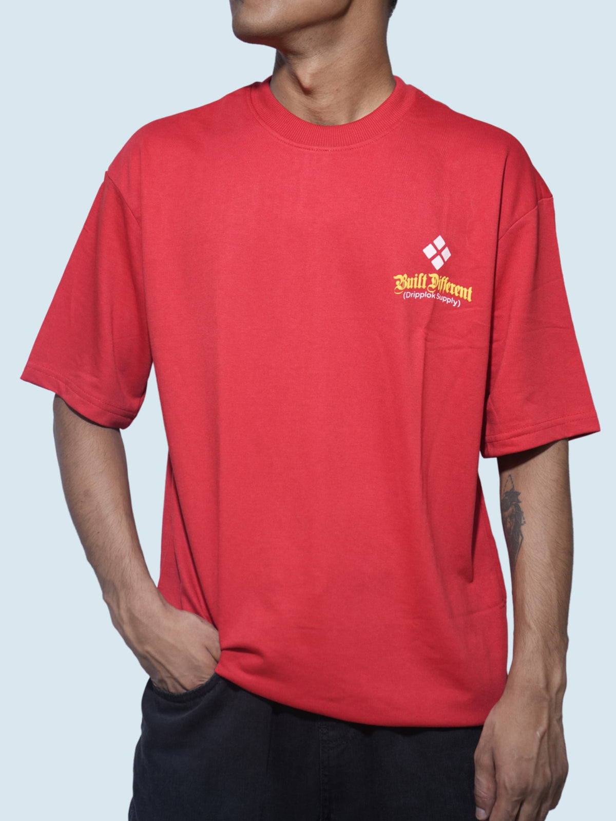 Built Different Oversized T-Shirt – Red