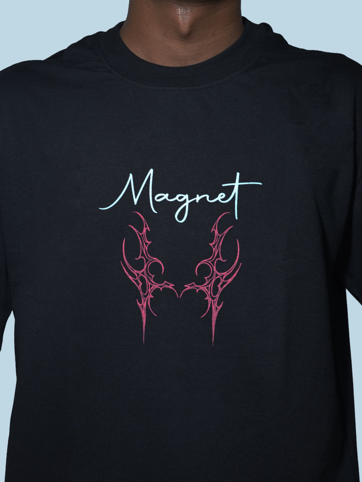 MAGNET OVERSIZED T-SHIRT - BLACK