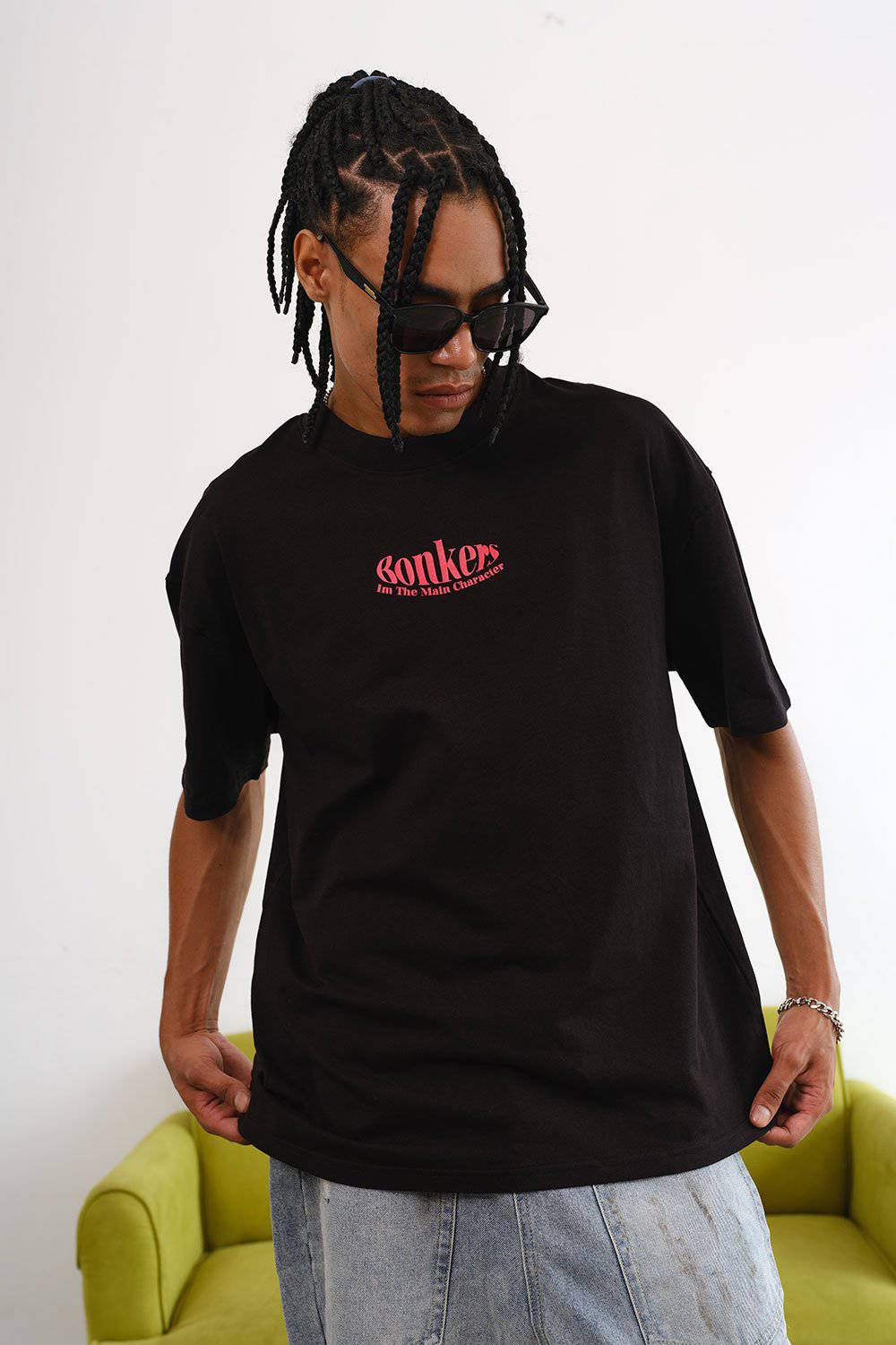 Black Main Character Oversized T-Shirt