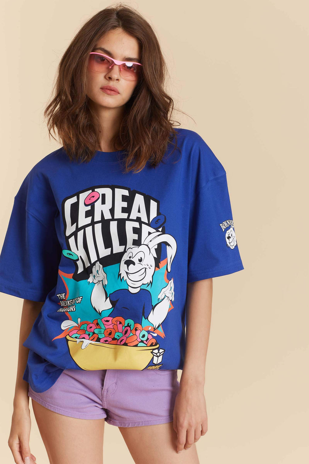 Blue Cereal Killer Oversized T-shirt